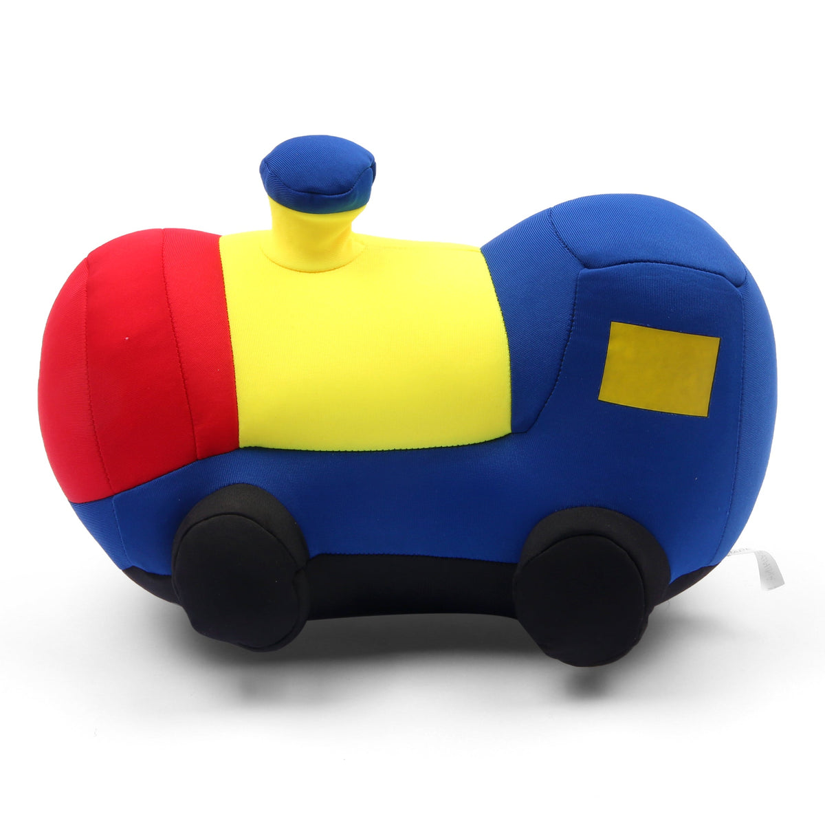 Colorful toy submarine on a white background