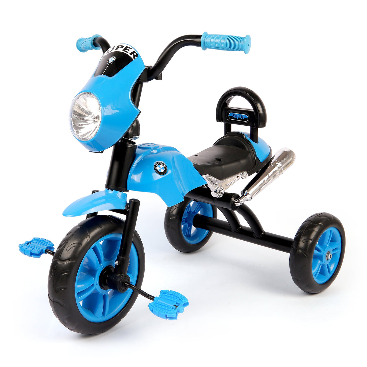 Kids Red Motorbike-Style Pedal Tricycle T-686