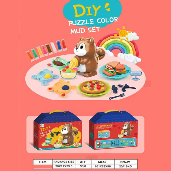 Squirrel Play Dough Set with Moulds & Tools
