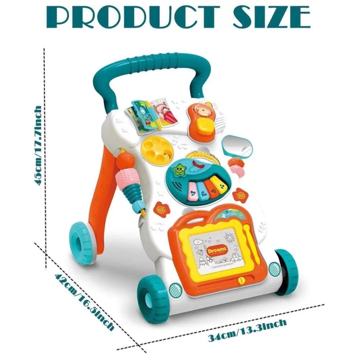 Huanger Baby Walker with Light and Music