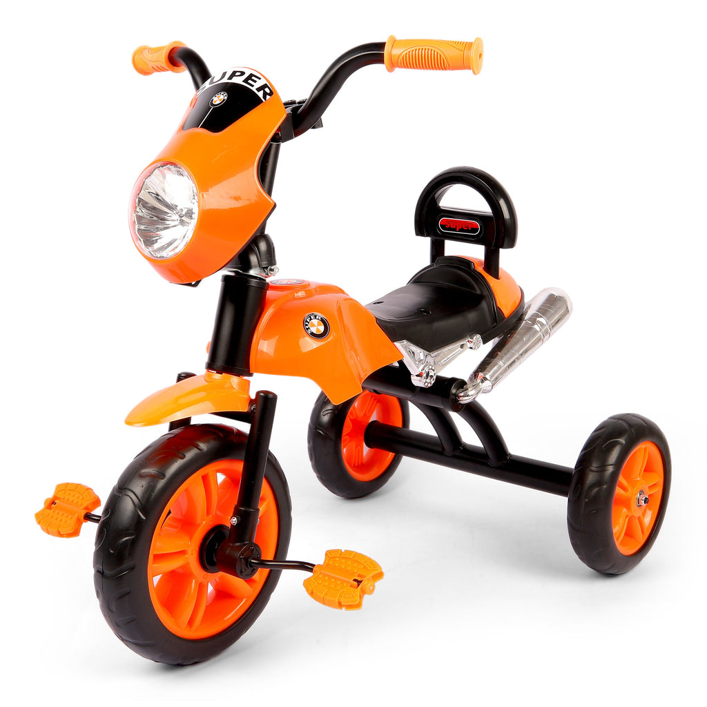 Kids Red Motorbike-Style Pedal Tricycle T-686