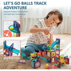 Light-Up Magnetic Marble Run Set – 56 Pcs Building Blocks for Kids