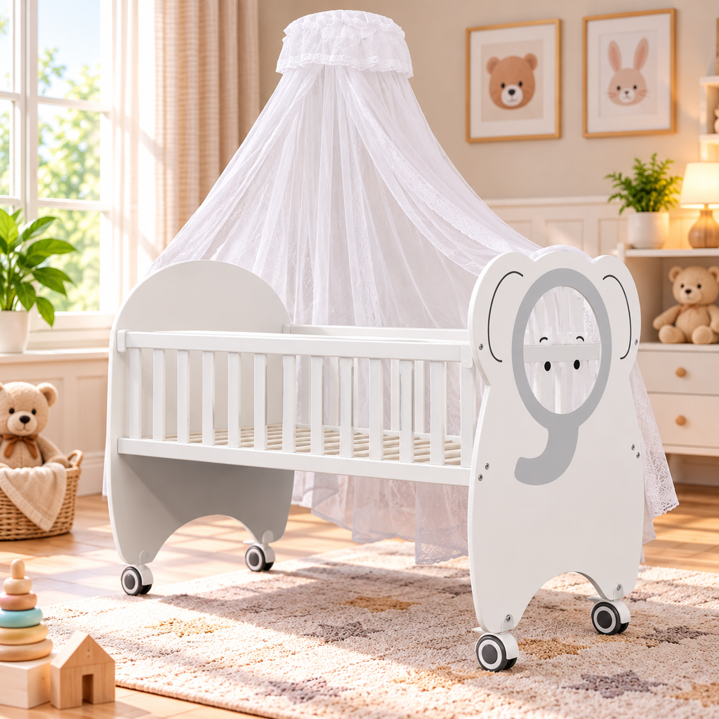 BABY CRADLE L-40" W-22" H-34"