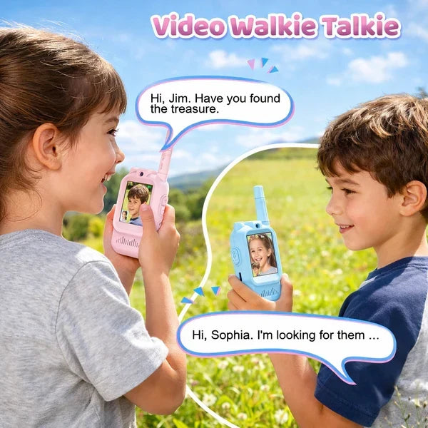 2-Pcs Rechargeable Kids Video Walkie Talkie Set