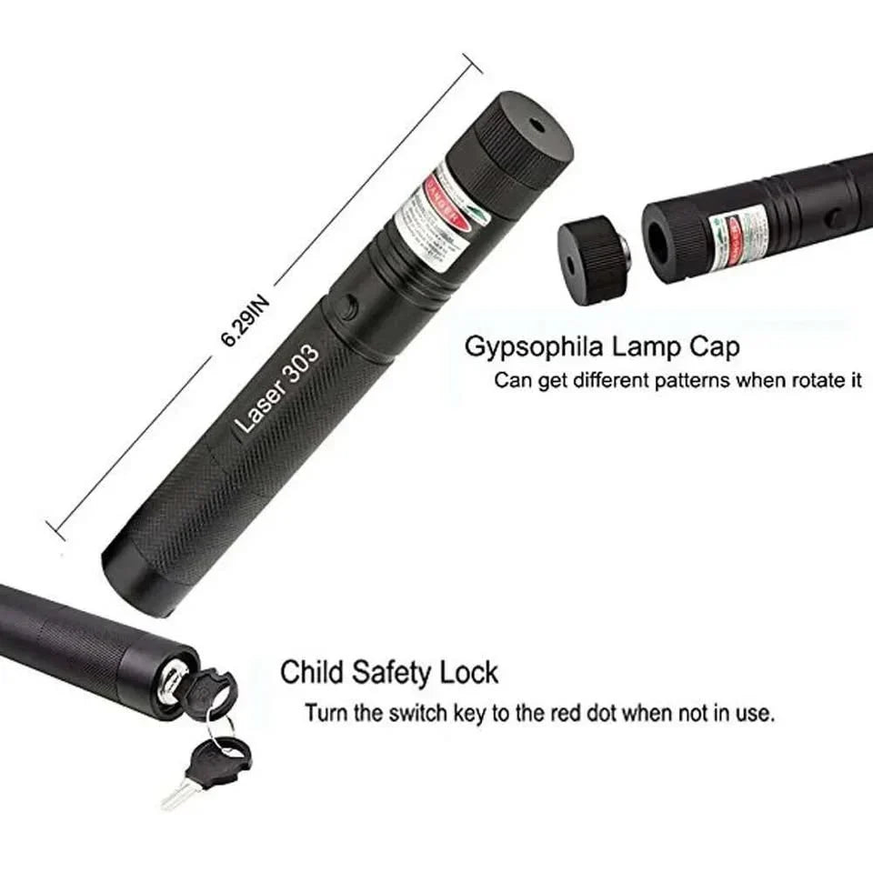Rechargeable Green Laser Pointer - 100MW