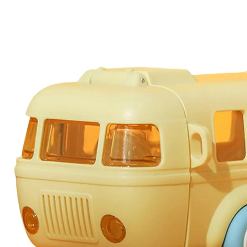 Bus Buddy – 500ml Kids Water Bottle with Moving Wheels & Silicon Straw