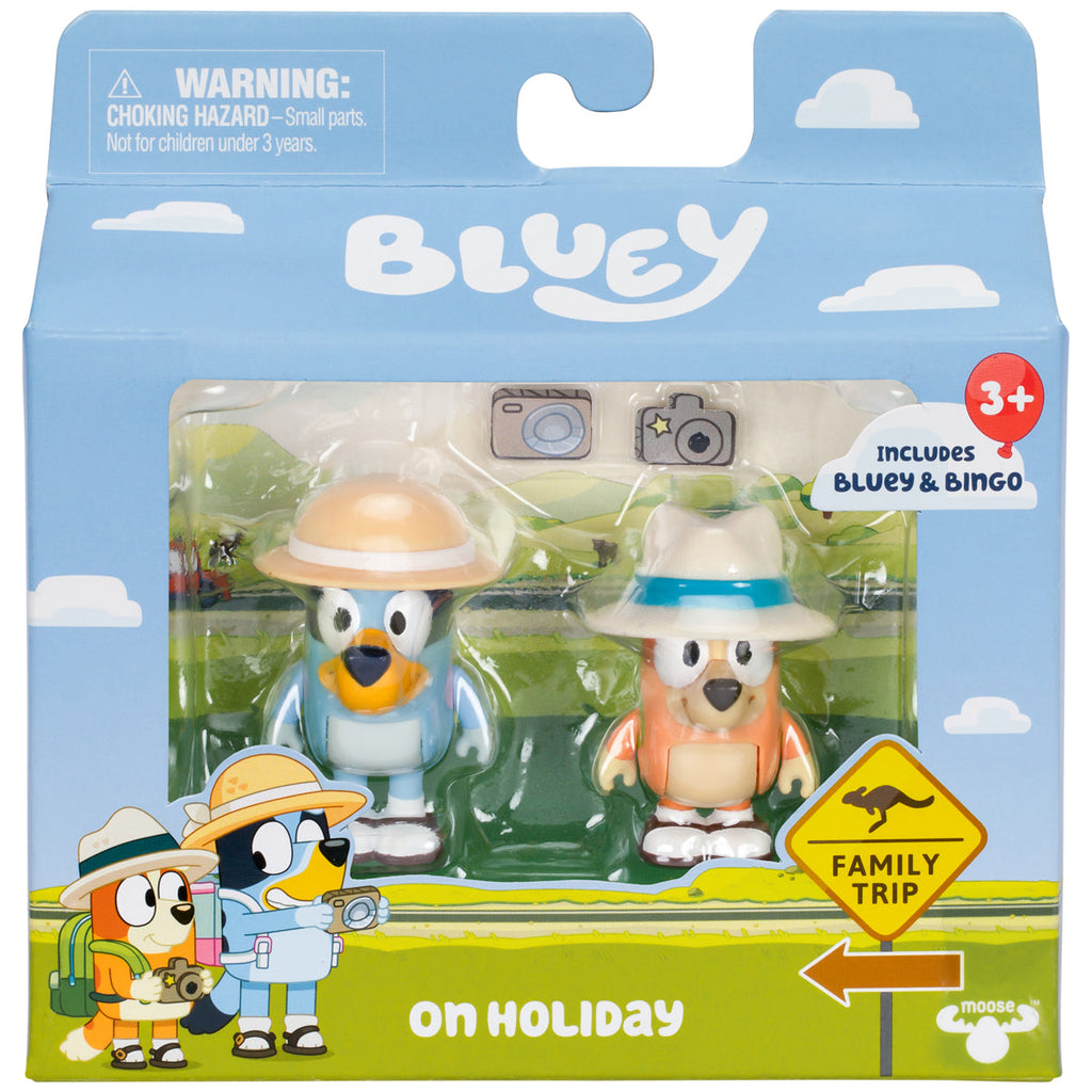 Bluey On Holiday Bluey & Bingo 2 Figure Pack