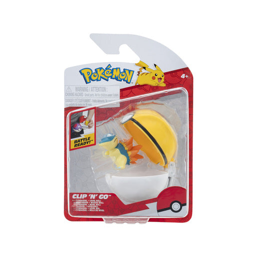 Pokemon Clip Cyndaquil and Level Ball Figure