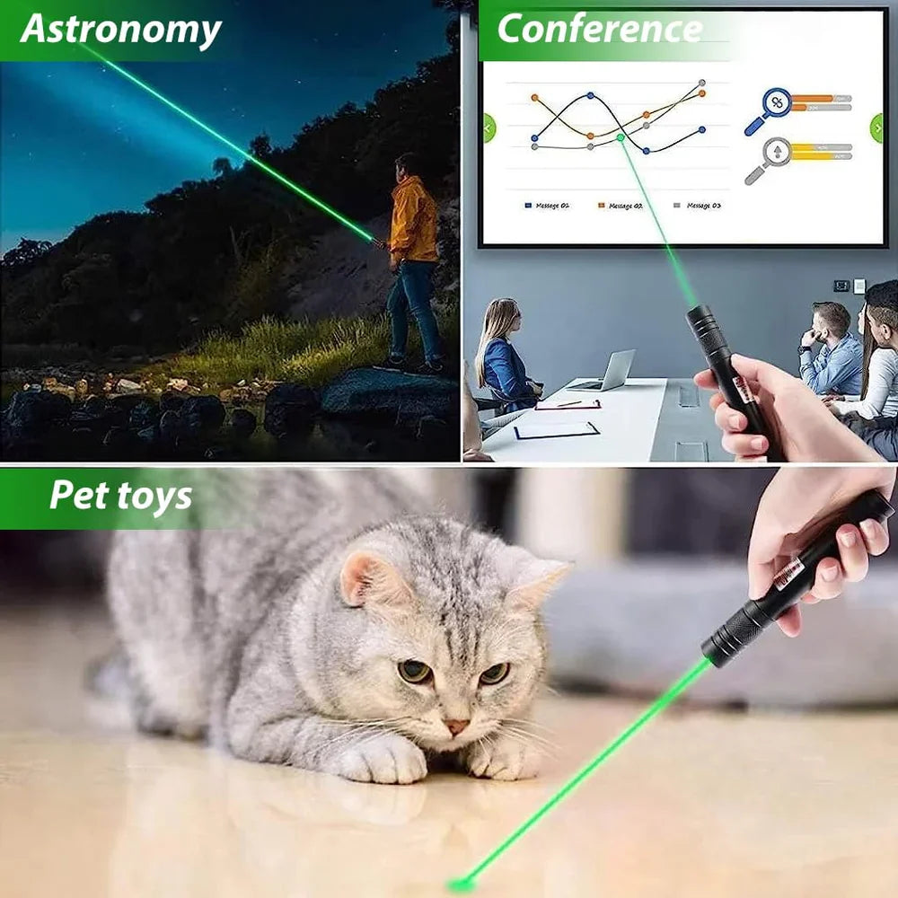 Rechargeable Green Laser Pointer - 100MW