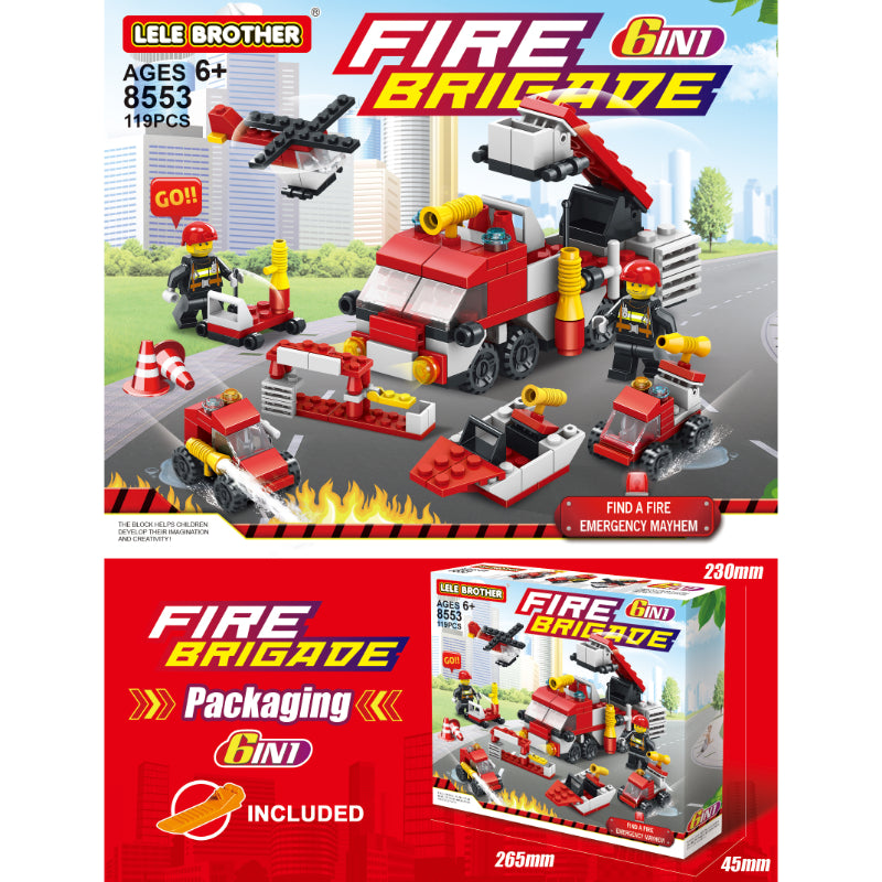 LELE Brother Fire Brigade Building Blocks