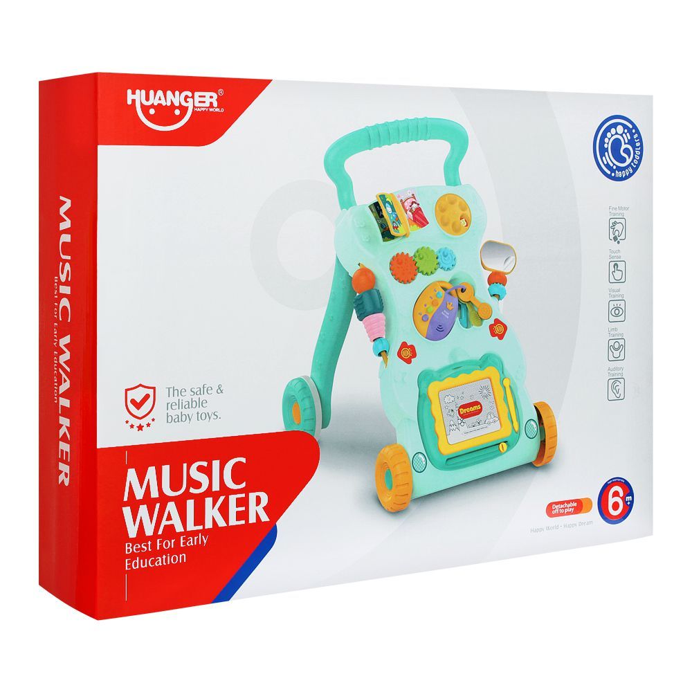 Box of a Huanger Music Walker toy on a white background