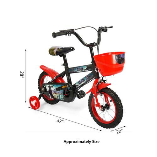12-Inch Kids Bicycle Black and Red B12-005-12B