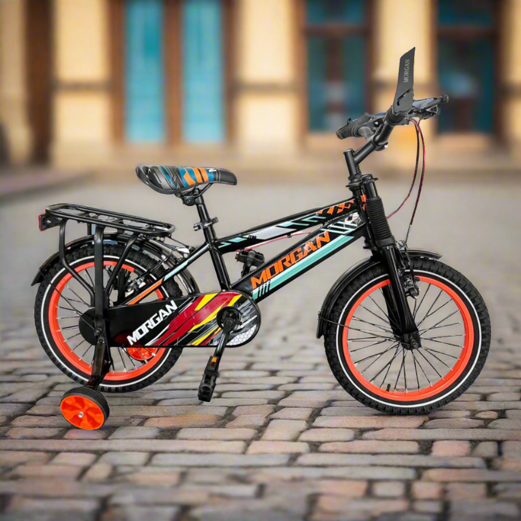 12-Inch Kids Bicycle Black and Orange B12-52CD