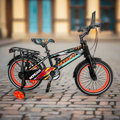 12-Inch Kids Bicycle Black and Orange B12-52CD