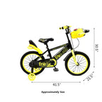 Free Star 16-Inch Kids Bicycle Black and Neon Yellow