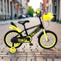 Free Star 16-Inch Kids Bicycle Black and Neon Yellow