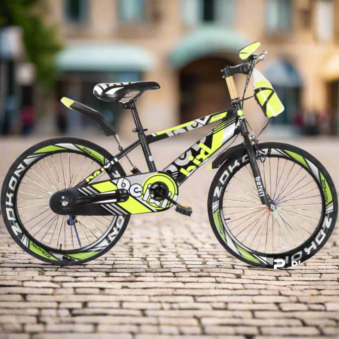 16-Inch Kids Bicycle Black and Lime B16-586-10
