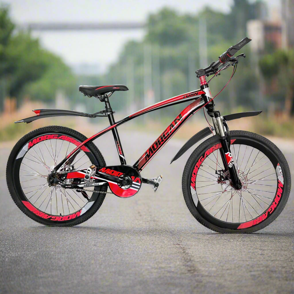 24-Inch Kids Bicycle Black and Red B24-185CK