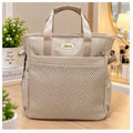 Cream Dotted Panel Baby Tote BGG-1-31