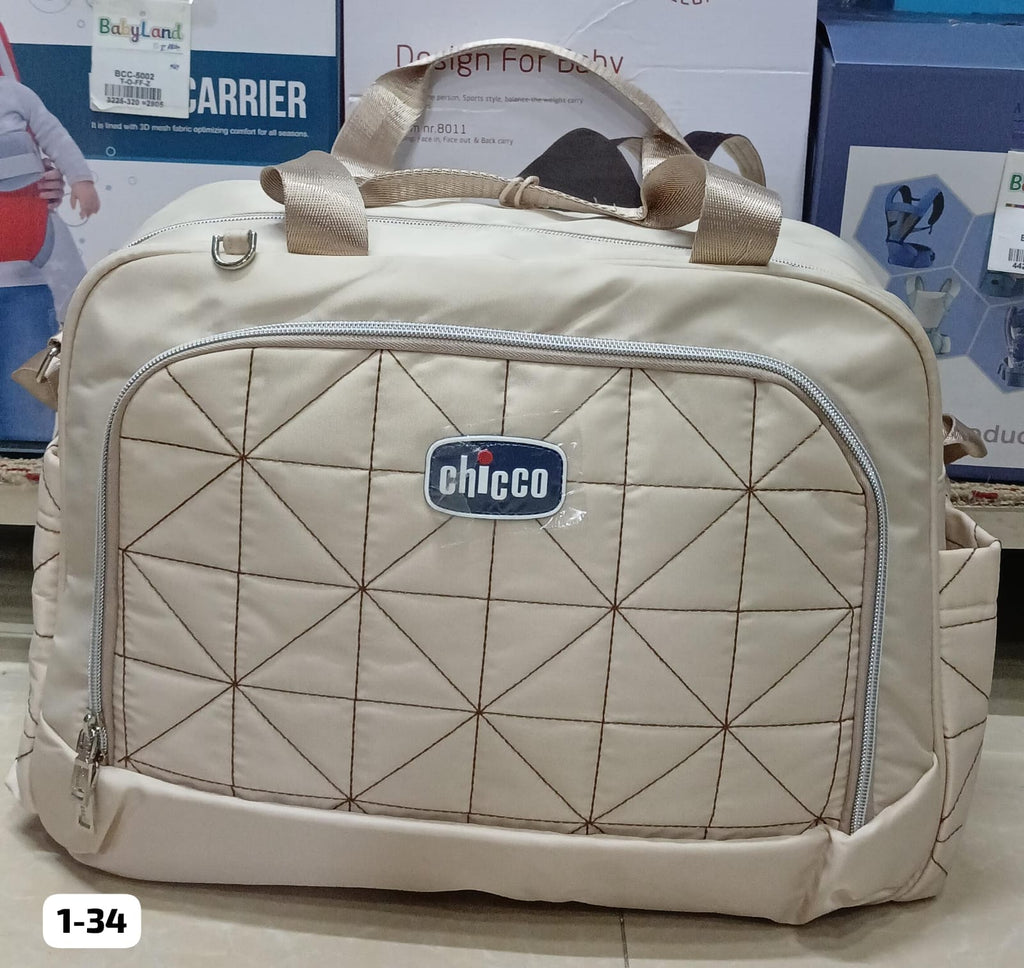Cream Geometric Quilt Baby Bag BGG-1-34