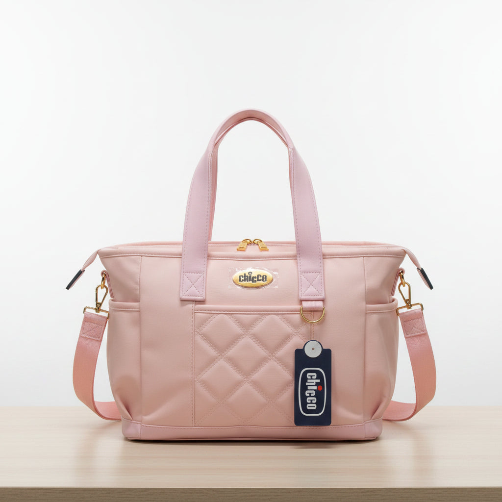 Pink Diamond Quilt Baby Bag BGG-102B