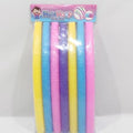 Packaged hula hoop with colorful tubes on a white background