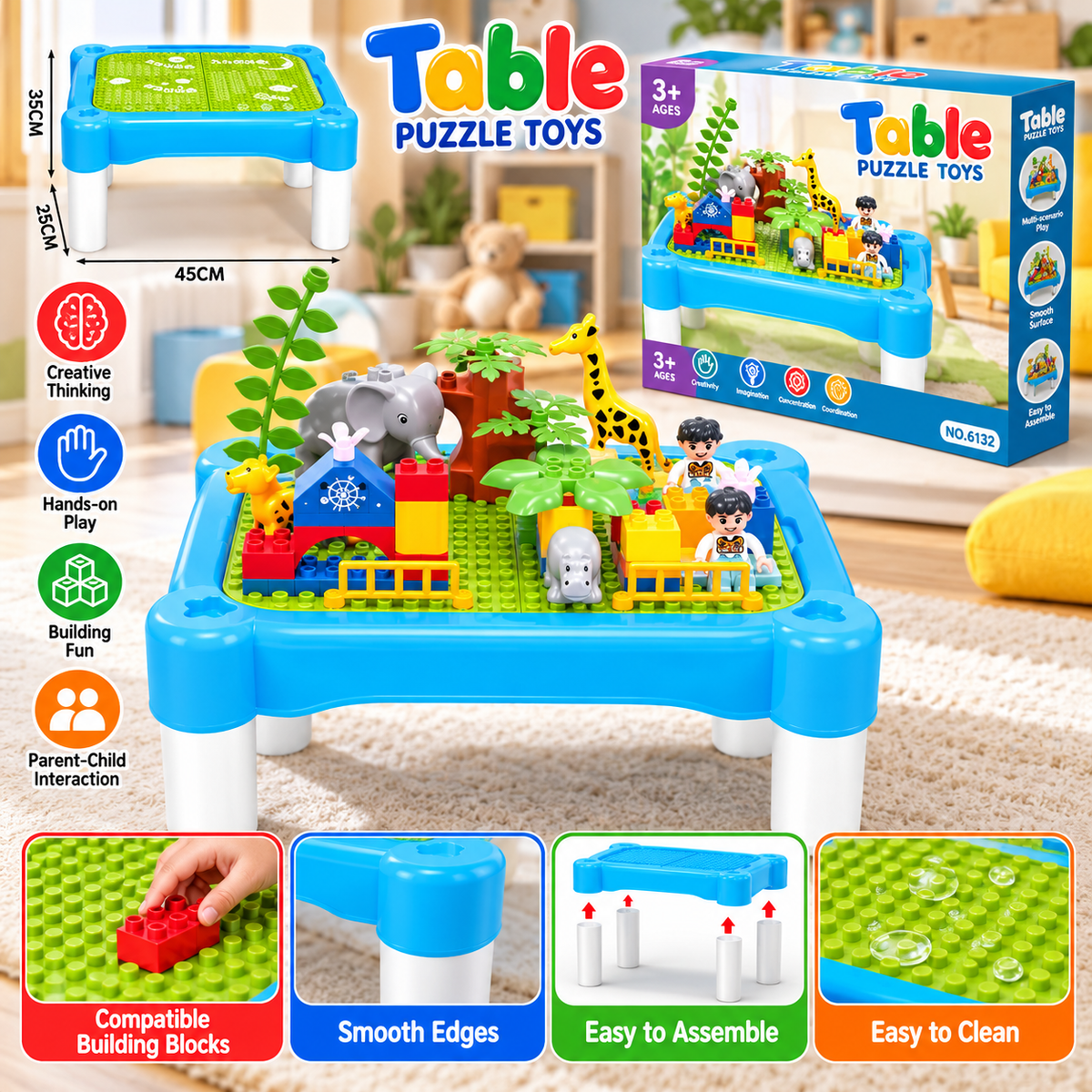 Animal Park Building Blocks Activity Table