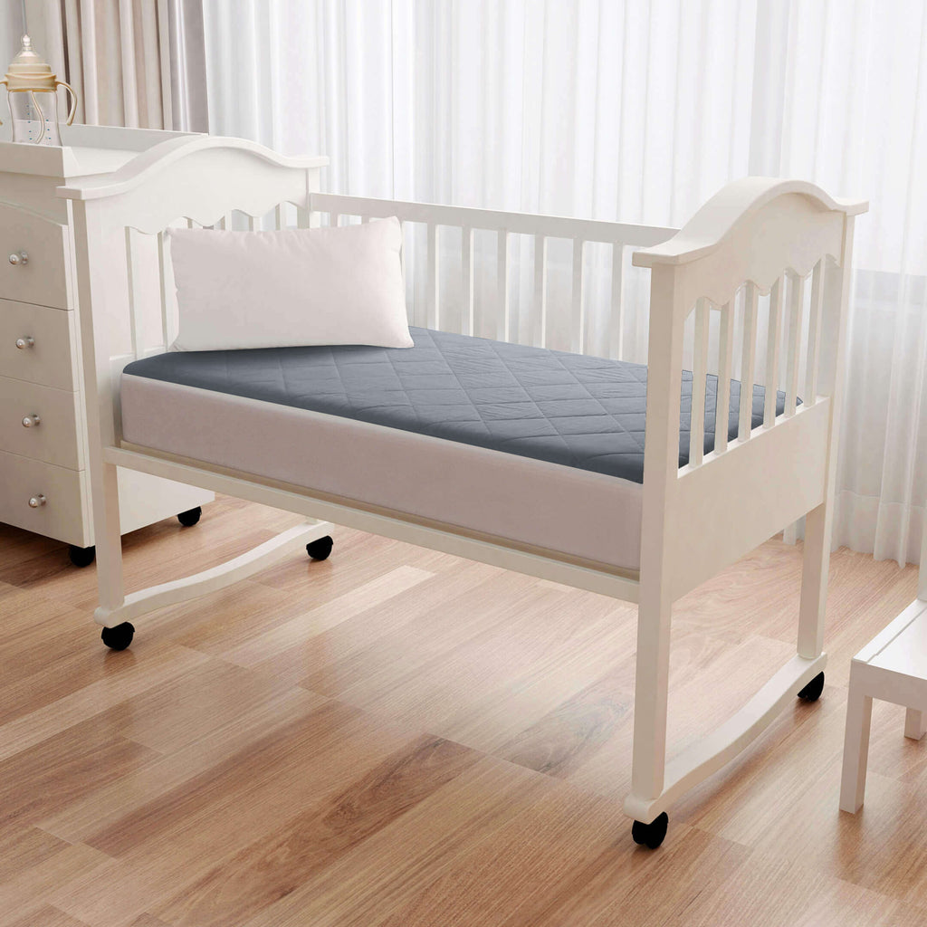 Kids Waterproof Mattress Protector Fitted Grey