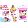 24-Piece Soft Building Blocks Set with Carry Bucket