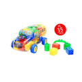 Colourful Building Blocks in School Bus Carry Case