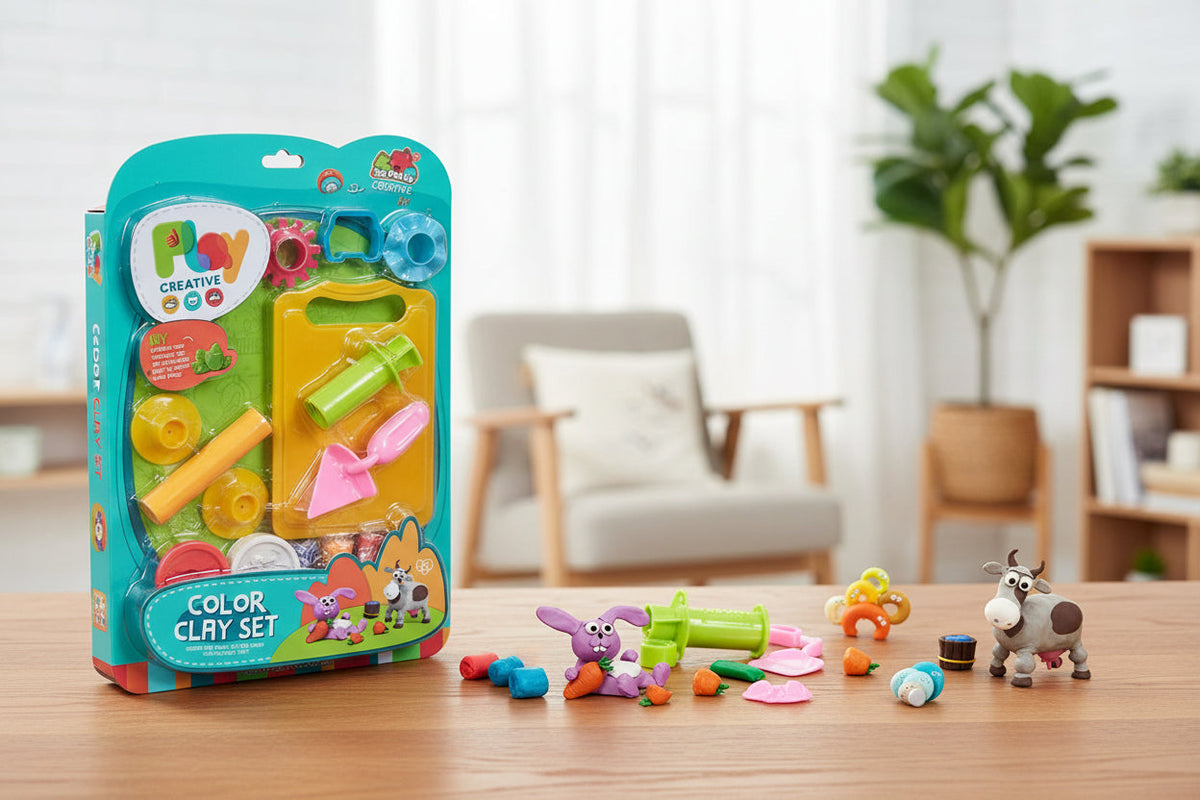 Colour Modelling Clay Set with Shaping Tools