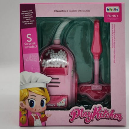 Play kitchen toy set in packaging with cartoon character on a white background