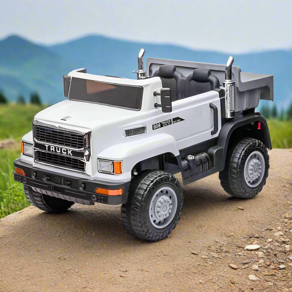 Kids Battery Ride-On Dumper Truck White JEP-6199