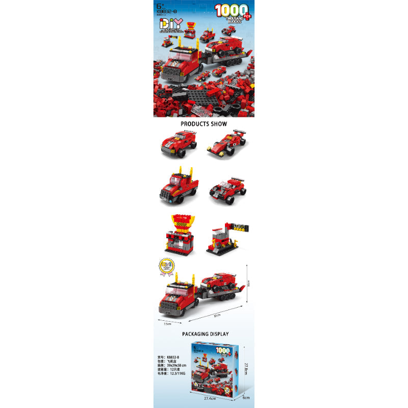 LELE Racing Truck and Car Building Blocks Set