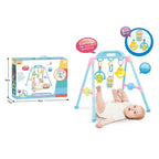 Baby gym with toys and packaging on a white background
