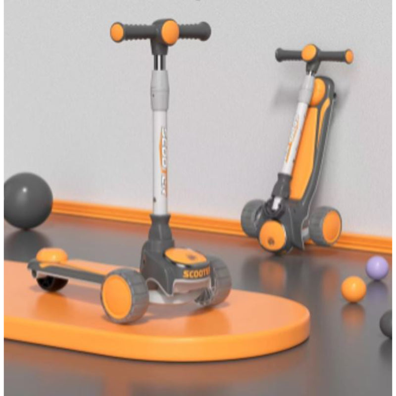 Kids Grey and Orange Kick Scooter SKTY-999