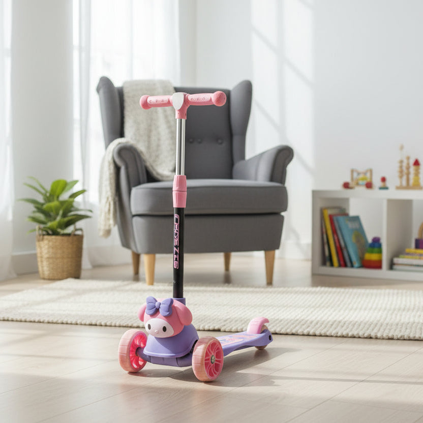 Kids Bow Character Three-Wheel Scooter SKTY-718
