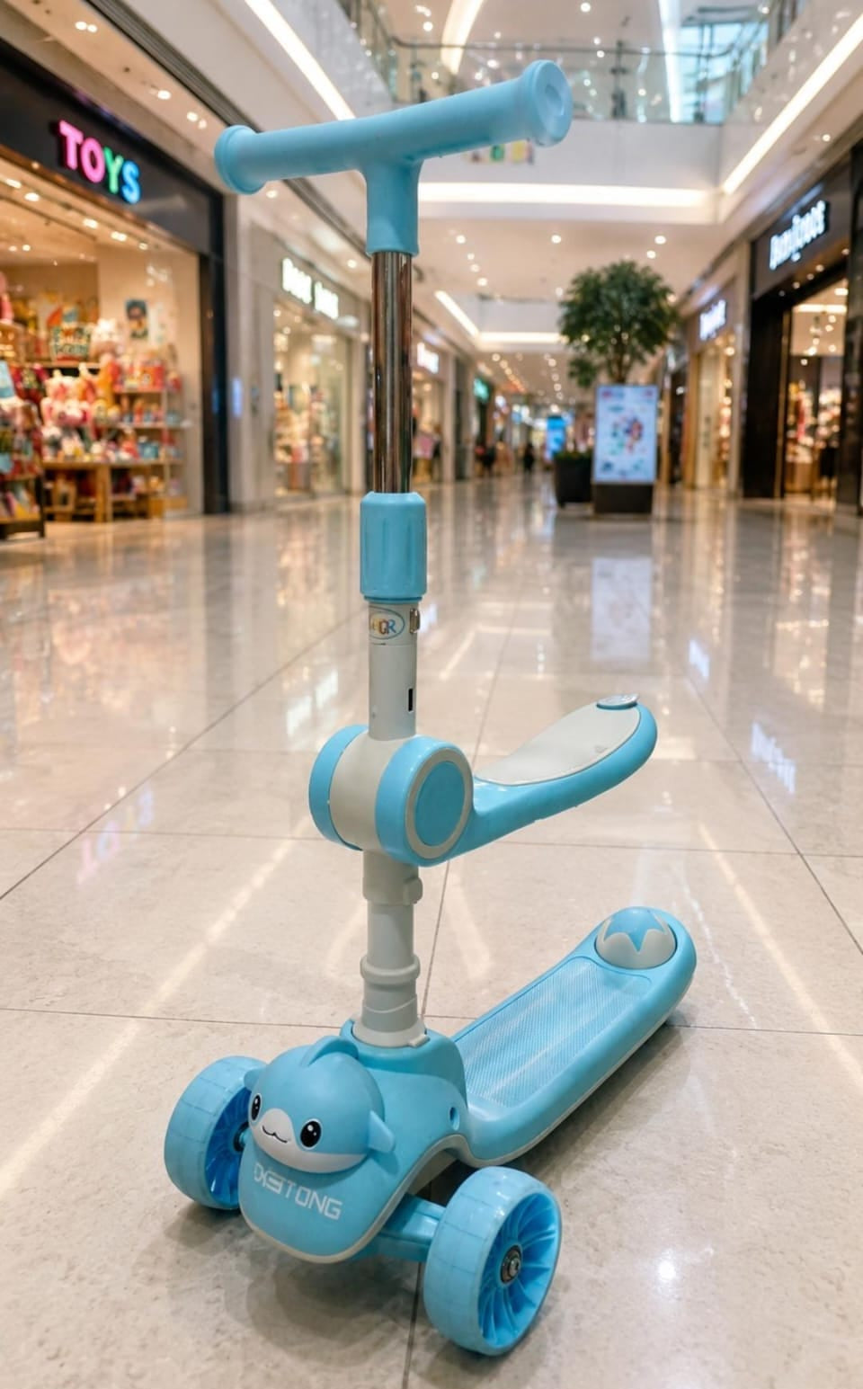 Kids Blue Kick Scooter with Seat Attachment SKTY-823