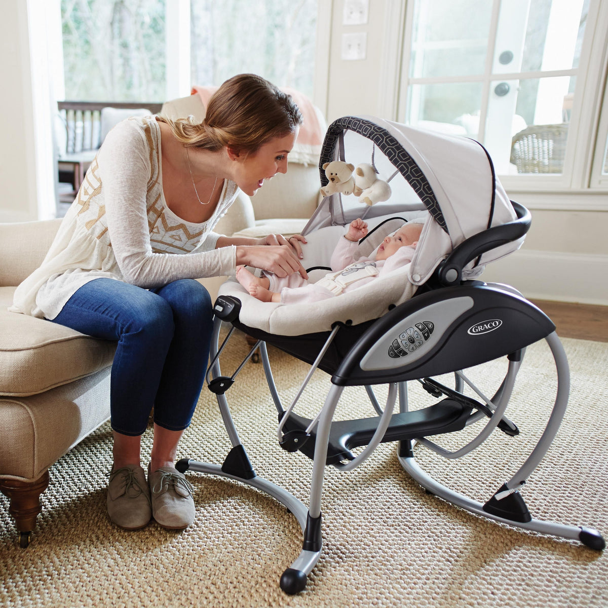 Graco Glider Elite Baby Swing SWE-10KOJI GREY COLOR