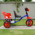 Kids Blue and Red Tricycle with Rear Seat T-20B