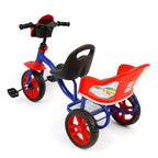 Kids Blue and Red Tricycle with Rear Seat T-20B
