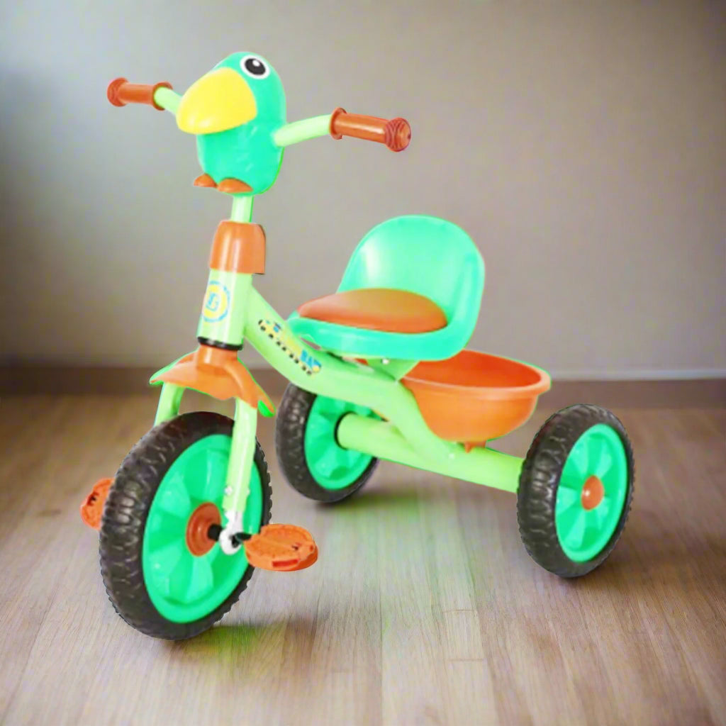 Kids Green Orange Bird-Face Tricycle T-50A