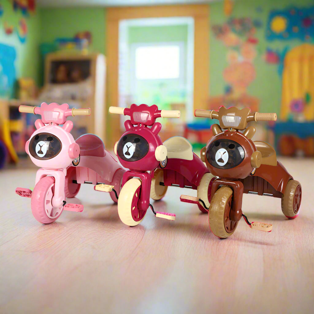 Kids Bear-Face Pedal Tricycle T-510