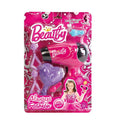 Toy hair dryer set with packaging featuring the brand 'Beauty' on a white background.