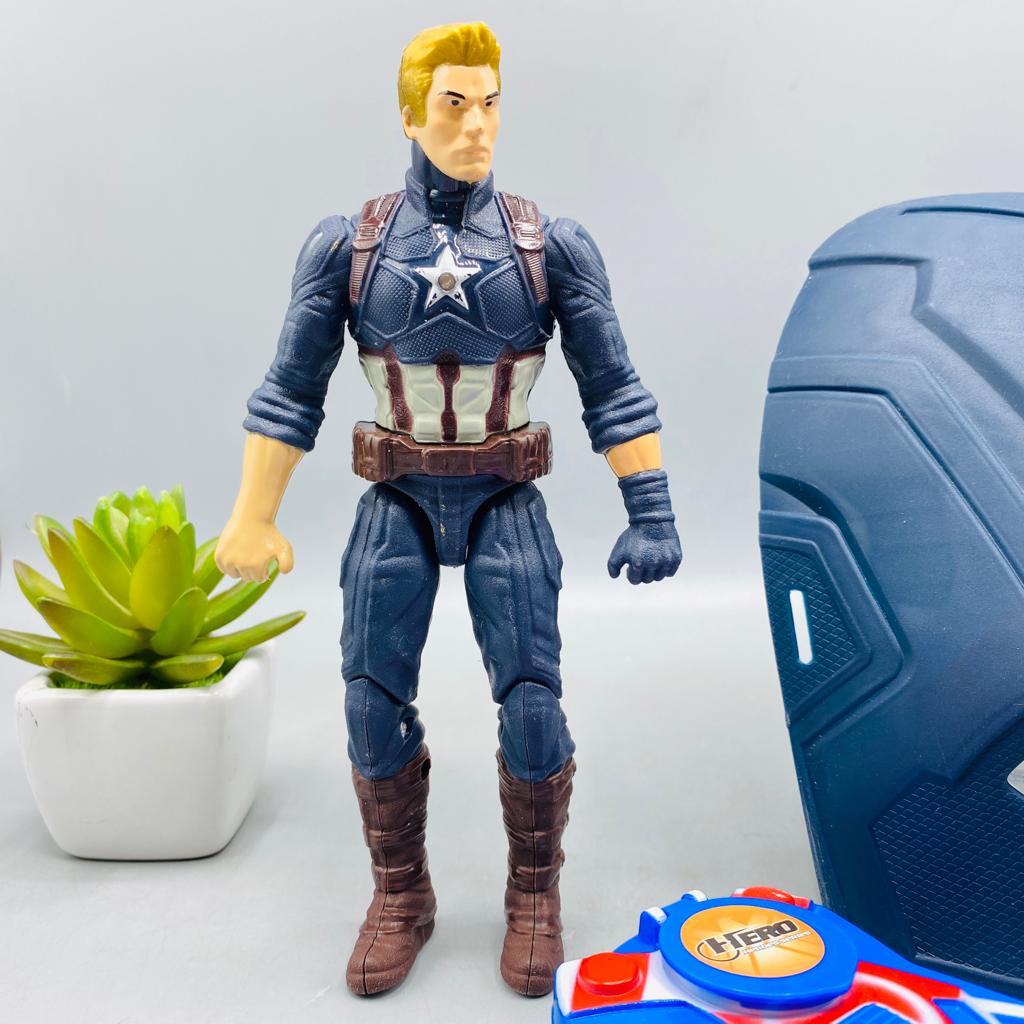 Disk Shooter With Captain America  Figure And Light Mask