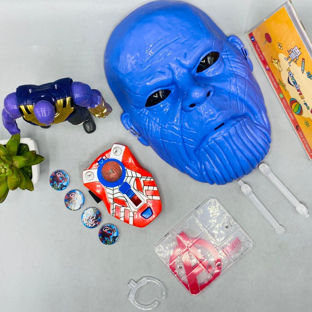 Disk Shooter With Thanos Figure and Light Mask