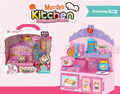 Toy kitchen set with packaging labeled 'Morden Kitchen' on a white background.