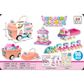 98-Piece Pastel Building Blocks in Bus Storage Case