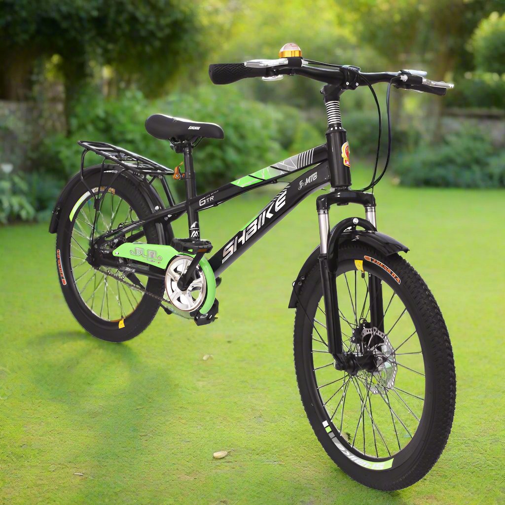 22-Inch Bicycle Black and Green B22-00592