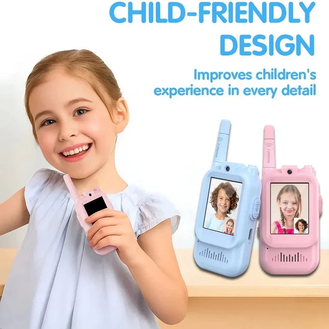 2-Pcs Rechargeable Kids Video Walkie Talkie Set
